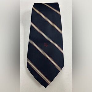 Christian Dior Men's Tie Classic Blue Striped Length 58” Vintage